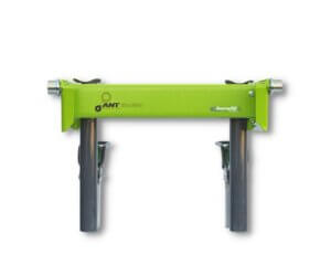 A green manual rowing machine with the text "ANT 2x10k" and "Concept2" on its side, isolated against a white background.